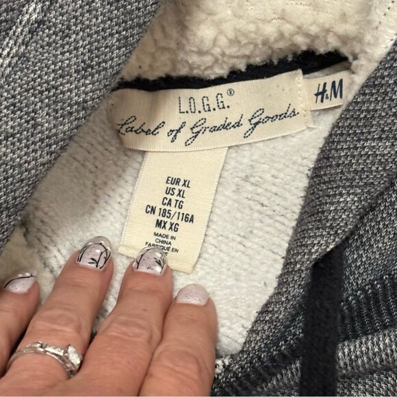 H&M Charcoal Gray Hooded Sweatshirt - Picture 4 of 4